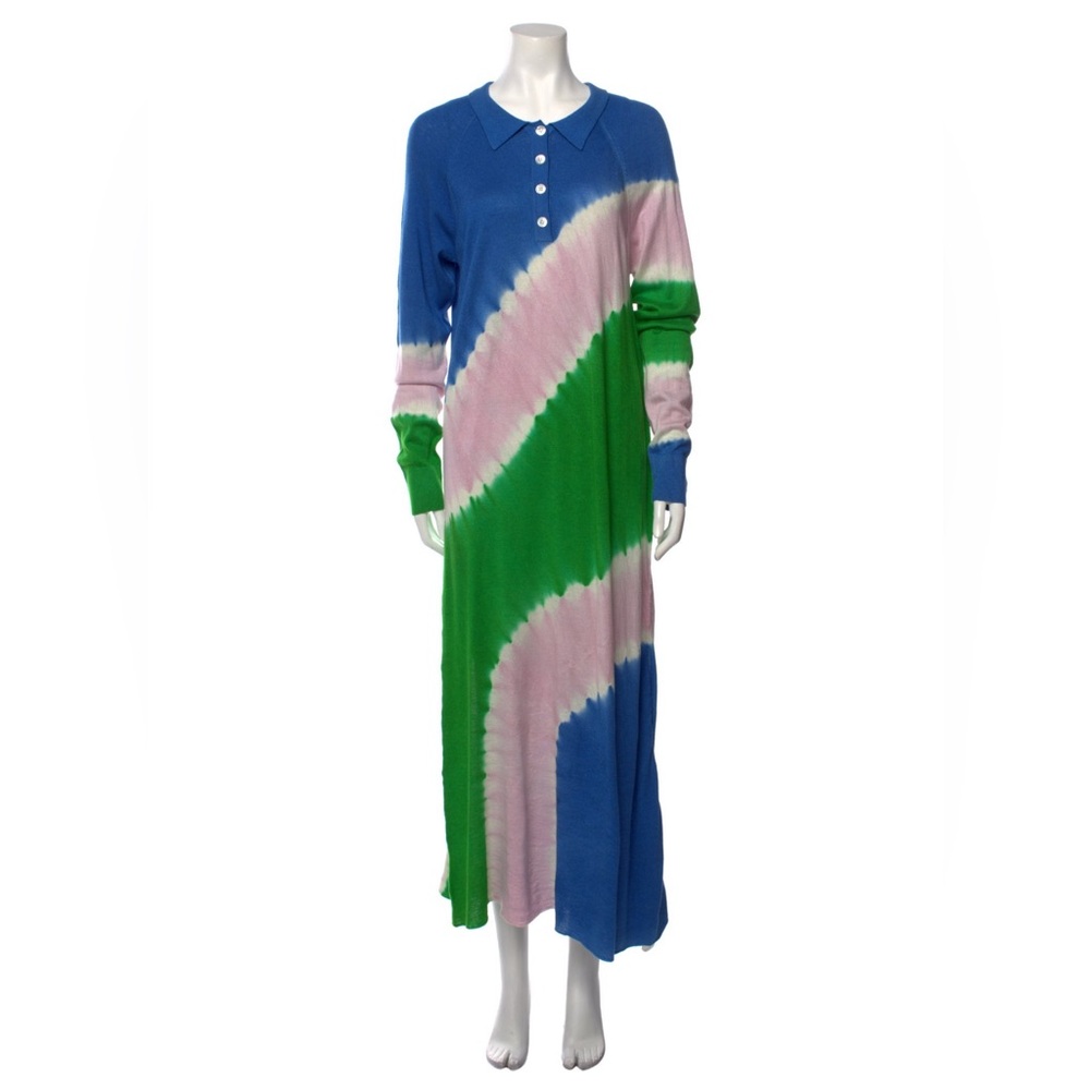 Prabal Gurung Knit Silk Tie Dye Maxi Dress